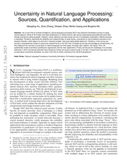 Uncertainty in Natural Language Processing: Sources, Quantification, and
  Applications
