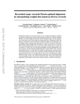 Rewarded soups: towards Pareto-optimal alignment by interpolating
  weights fine-tuned on diverse rewards