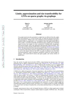 Limits, approximation and size transferability for GNNs on sparse graphs
  via graphops