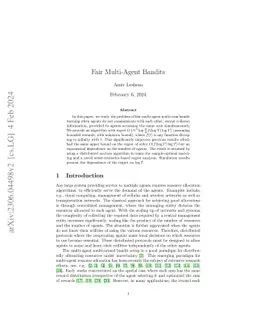 Fair Multi-Agent Bandits