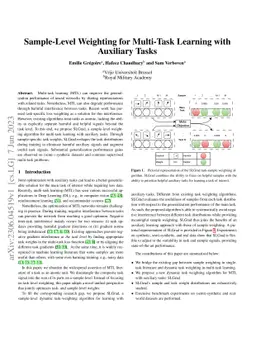 Sample-Level Weighting for Multi-Task Learning with Auxiliary Tasks