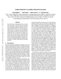 Unified Model for Crystalline Material Generation