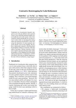 Contrastive Bootstrapping for Label Refinement