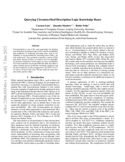 Querying Circumscribed Description Logic Knowledge Bases