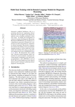 Multi-Task Training with In-Domain Language Models for Diagnostic
  Reasoning