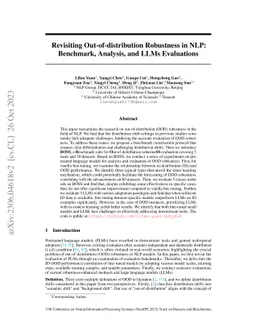 Revisiting Out-of-distribution Robustness in NLP: Benchmark, Analysis,
  and LLMs Evaluations