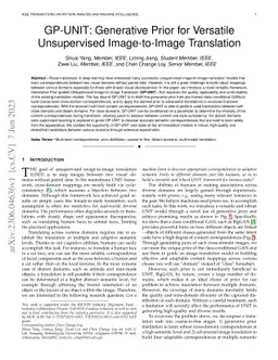 GP-UNIT: Generative Prior for Versatile Unsupervised Image-to-Image
  Translation