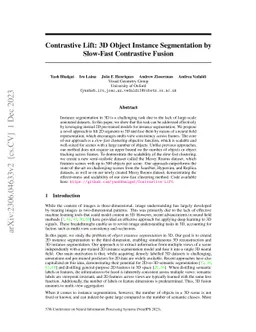 Contrastive Lift: 3D Object Instance Segmentation by Slow-Fast
  Contrastive Fusion