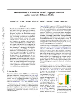 DiffusionShield: A Watermark for Copyright Protection against Generative
  Diffusion Models