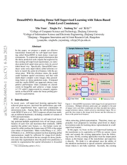 DenseDINO: Boosting Dense Self-Supervised Learning with Token-Based
  Point-Level Consistency