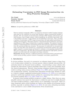 Estimating Uncertainty in PET Image Reconstruction via Deep Posterior
  Sampling