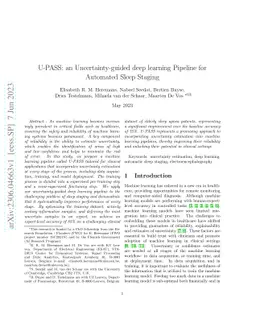 U-PASS: an Uncertainty-guided deep learning Pipeline for Automated Sleep
  Staging