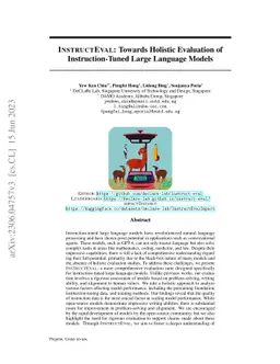 INSTRUCTEVAL: Towards Holistic Evaluation of Instruction-Tuned Large
  Language Models