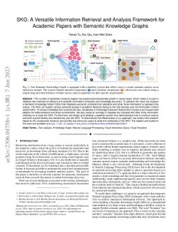 SKG: A Versatile Information Retrieval and Analysis Framework for
  Academic Papers with Semantic Knowledge Graphs