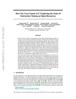 How Far Can Camels Go? Exploring the State of Instruction Tuning on Open
  Resources
