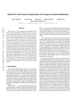 RefineVIS: Video Instance Segmentation with Temporal Attention
  Refinement