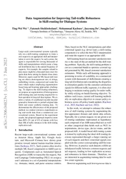 Data Augmentation for Improving Tail-traffic Robustness in Skill-routing
  for Dialogue Systems