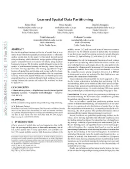 Learned spatial data partitioning