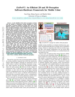 ExtPerFC: An Efficient 2D and 3D Perception Hardware-Software Framework
  for Mobile Cobot