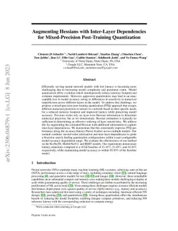Augmenting Hessians with Inter-Layer Dependencies for Mixed-Precision
  Post-Training Quantization