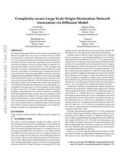 Complexity-aware Large Scale Origin-Destination Network Generation via
  Diffusion Model