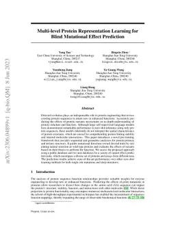 Multi-level Protein Representation Learning for Blind Mutational Effect
  Prediction