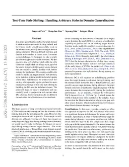 Test-Time Style Shifting: Handling Arbitrary Styles in Domain
  Generalization