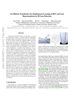 An Efficient Transformer for Simultaneous Learning of BEV and Lane
  Representations in 3D Lane Detection