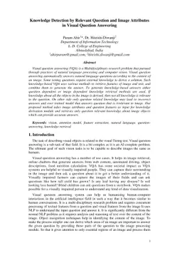 Knowledge Detection by Relevant Question and Image Attributes in Visual
  Question Answering