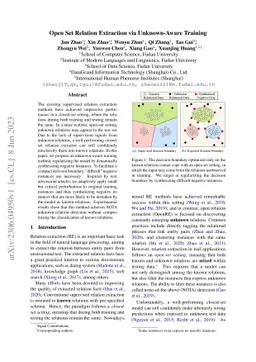 Open Set Relation Extraction via Unknown-Aware Training