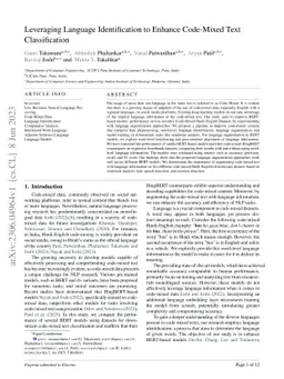 Leveraging Language Identification to Enhance Code-Mixed Text
  Classification