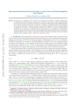 Recovering Simultaneously Structured Data via Non-Convex Iteratively
  Reweighted Least Squares