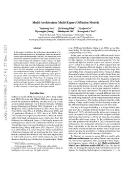 Multi-Architecture Multi-Expert Diffusion Models