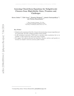 Learning Closed-form Equations for Subgrid-scale Closures from
  High-fidelity Data: Promises and Challenges