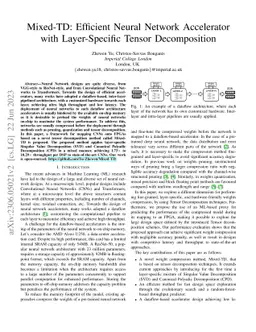 Mixed-TD: Efficient Neural Network Accelerator with Layer-Specific
  Tensor Decomposition