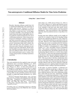Non-autoregressive Conditional Diffusion Models for Time Series
  Prediction