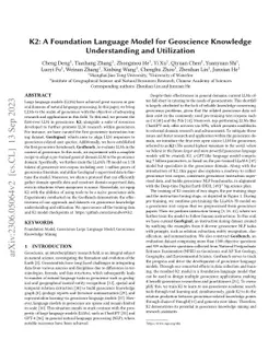 K2: A Foundation Language Model for Geoscience Knowledge Understanding
  and Utilization