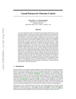 Causal Fairness for Outcome Control