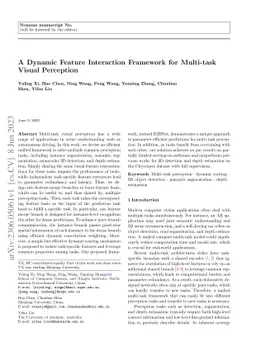 A Dynamic Feature Interaction Framework for Multi-task Visual Perception
