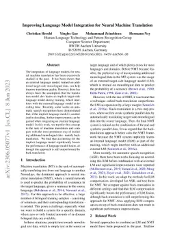 Improving Language Model Integration for Neural Machine Translation