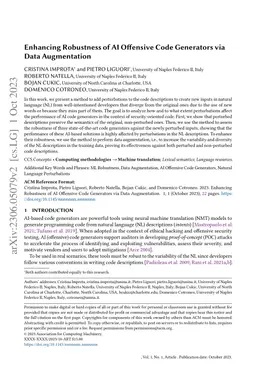 Enhancing Robustness of AI Offensive Code Generators via Data
  Augmentation