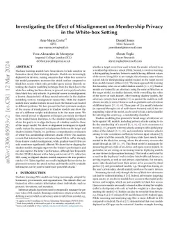 Investigating the Effect of Misalignment on Membership Privacy in the
  White-box Setting