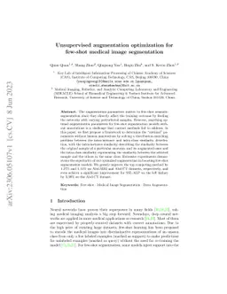 Unsupervised augmentation optimization for few-shot medical image
  segmentation