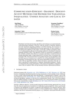 Communication-Efficient Gradient Descent-Accent Methods for Distributed
  Variational Inequalities: Unified Analysis and Local Updates
