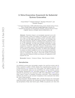 A Meta-Generation framework for Industrial System Generation