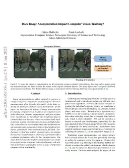 Does Image Anonymization Impact Computer Vision Training?