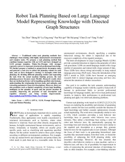 Robot Task Planning Based on Large Language Model Representing Knowledge
  with Directed Graph Structures