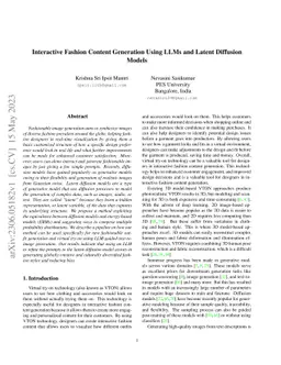 Interactive Fashion Content Generation Using LLMs and Latent Diffusion
  Models