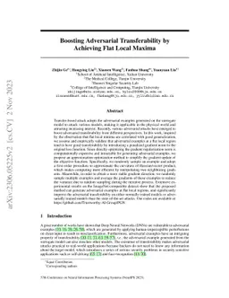 Boosting Adversarial Transferability by Achieving Flat Local Maxima