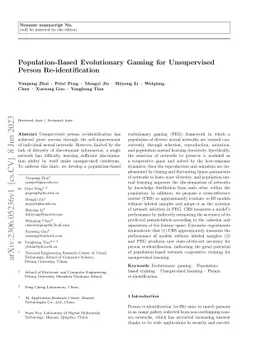 Population-Based Evolutionary Gaming for Unsupervised Person
  Re-identification